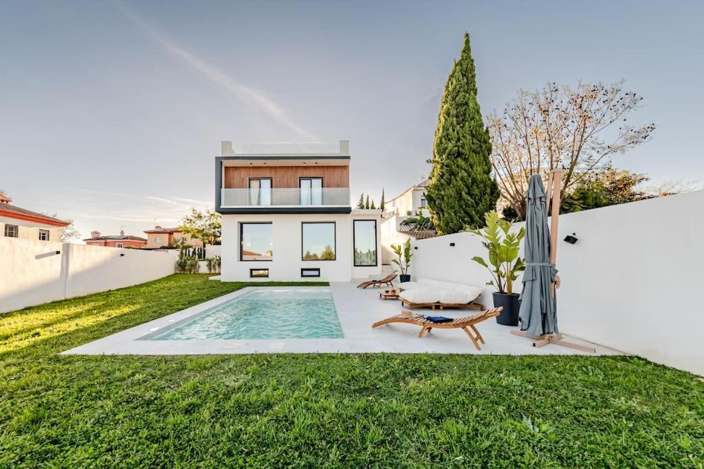 Villa Con Piscina Privada Gelves Exterior foto